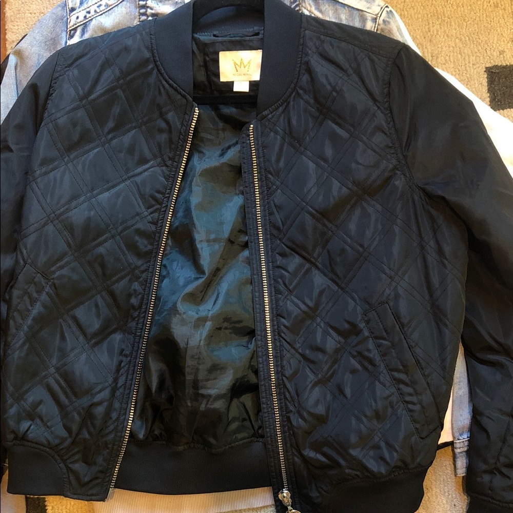 Nicki Minaj Black Quilted Bomber Jacket